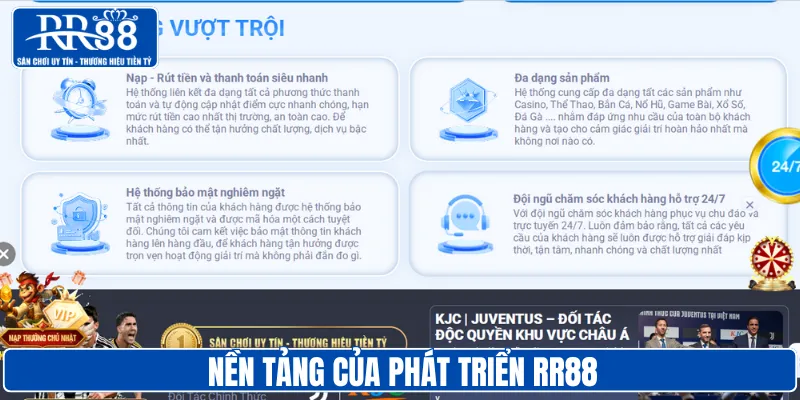 Nền tảng phát triển vững chắc của RR88